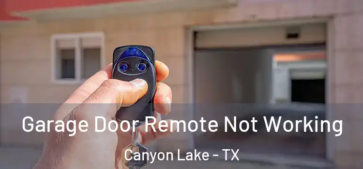  Garage Door Remote Not Working Canyon Lake - TX